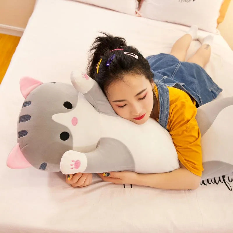 Cat plush pillow