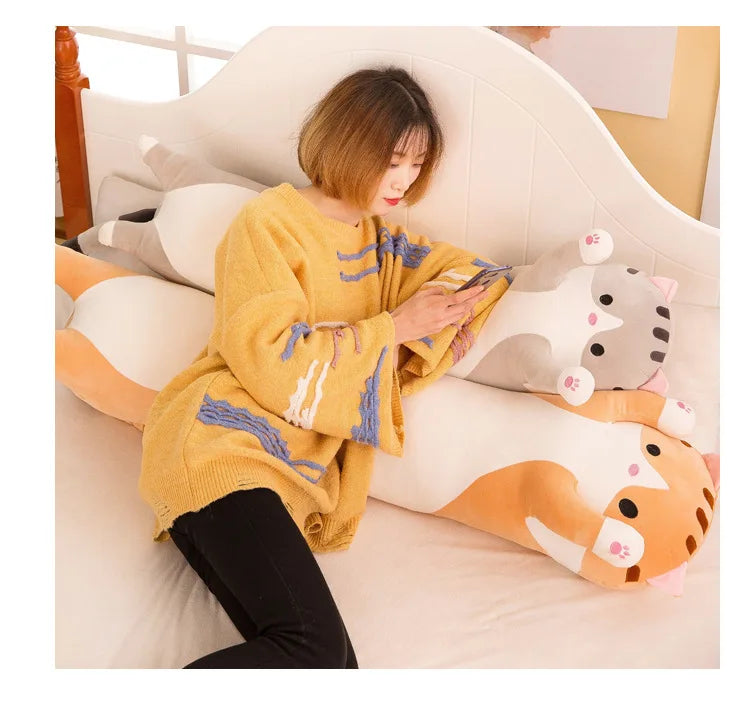 Cat plush pillow