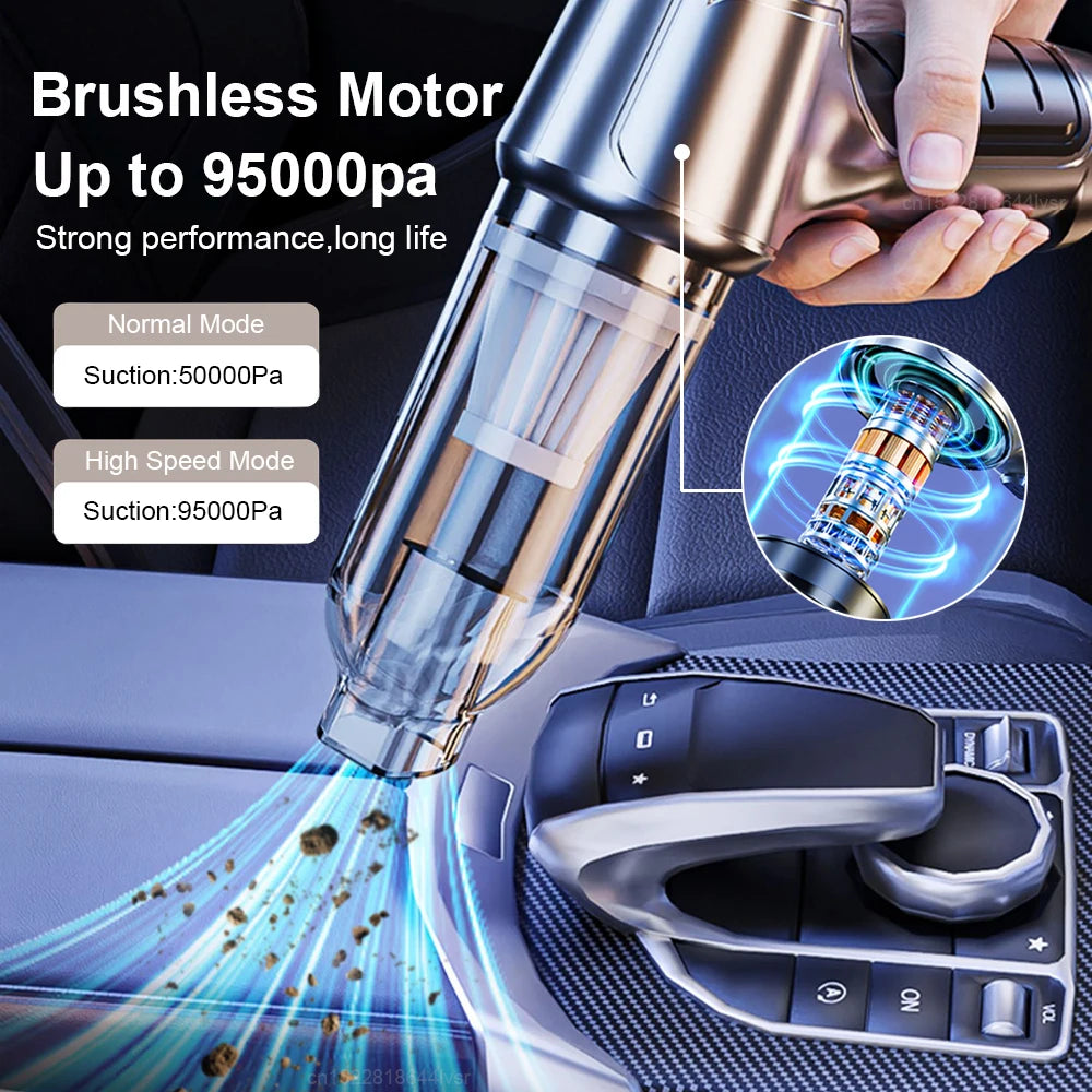 Wireless Multi-Purpose Vacuum Cleaner: Power and Convenience for Your Car and Home!