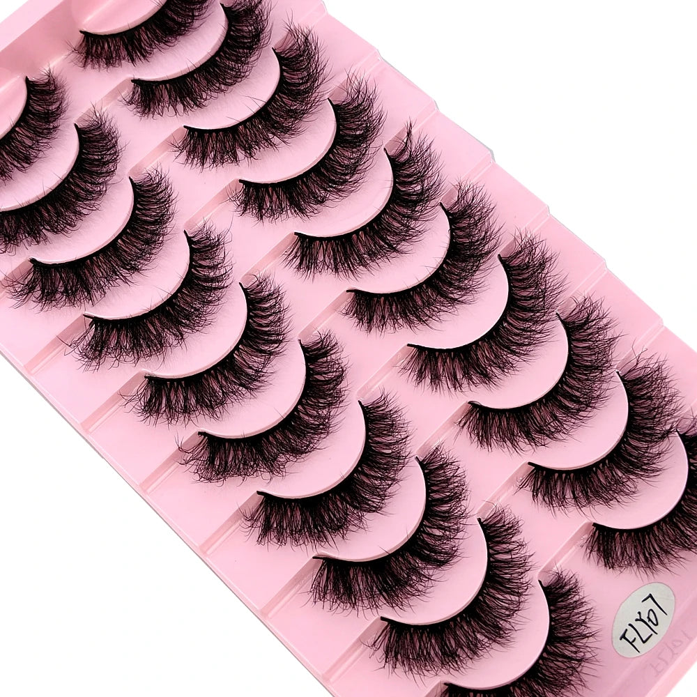 10 pairs of false eyelashes - Natural Effect