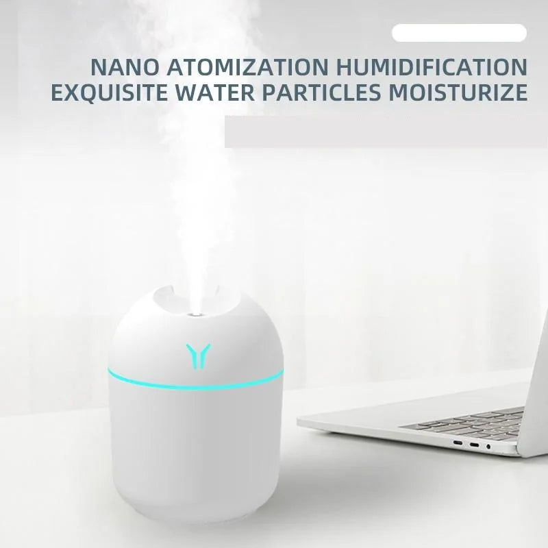 Air Humidifier Diffuser and Ultrasonic Freshener - USB 250 ML