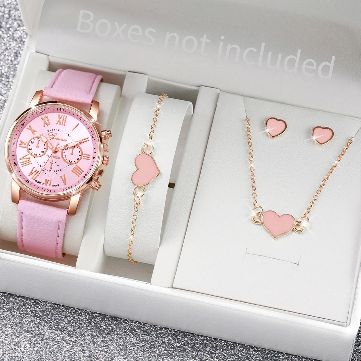 Kit with 5 or 6 pieces, with watch and bracelets for women - The best seller