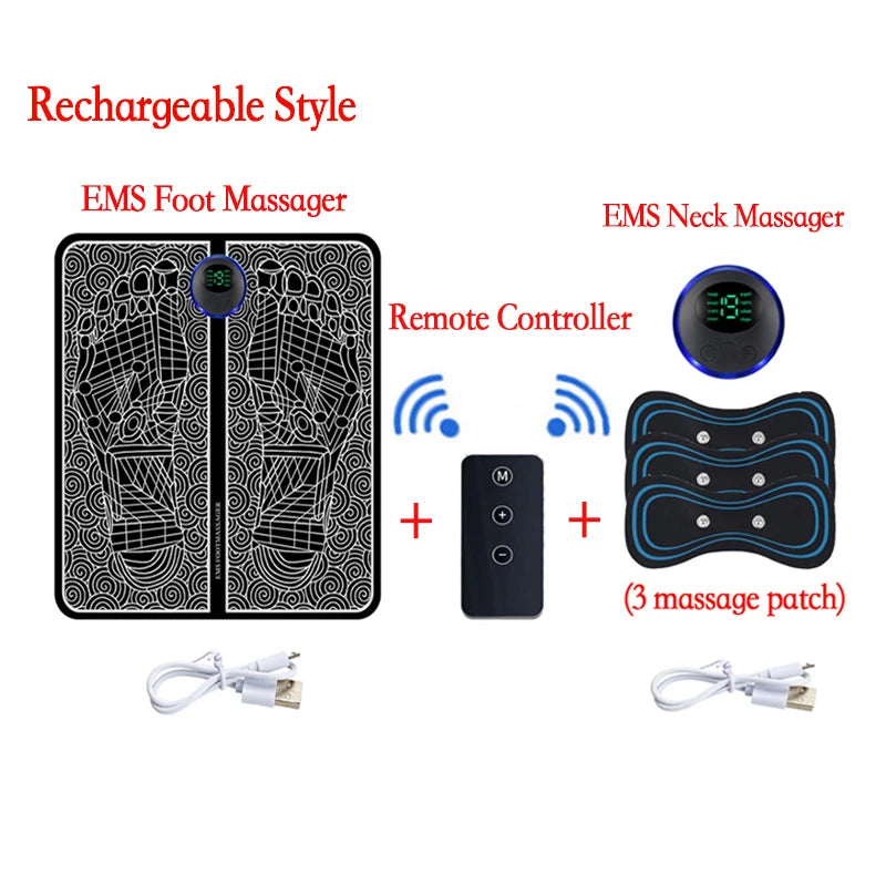 Portable Electric Muscle Stimulation Massage Mat Improve Blood Circulation Relief Pain Relax Feet - 🔥 Best Seller 🔥