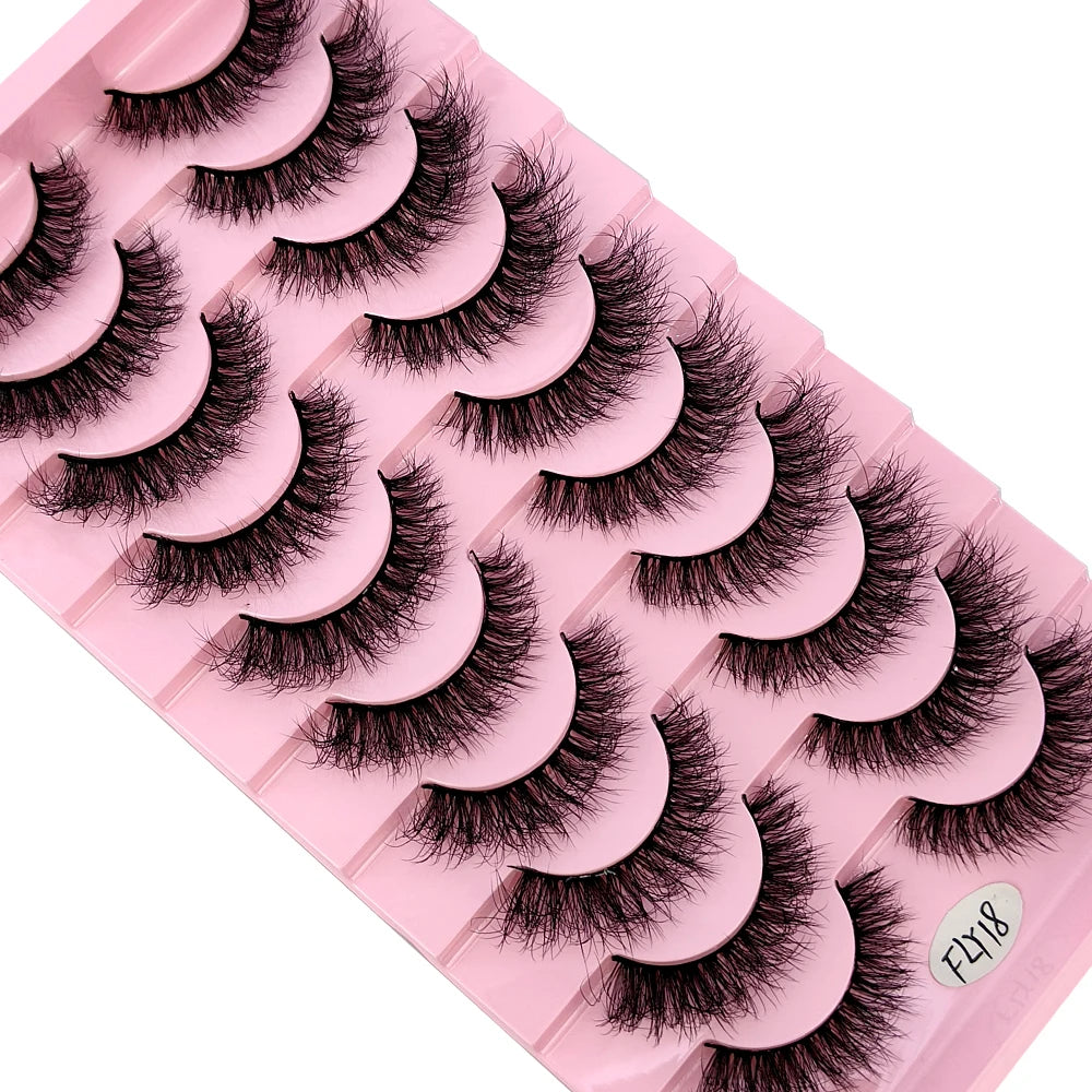 10 pairs of false eyelashes - Natural Effect