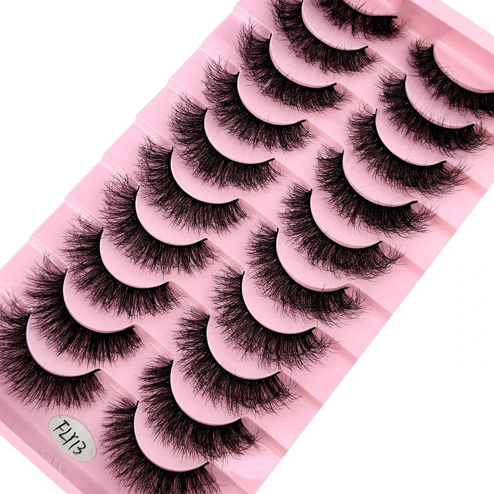 10 pairs of false eyelashes - Natural Effect