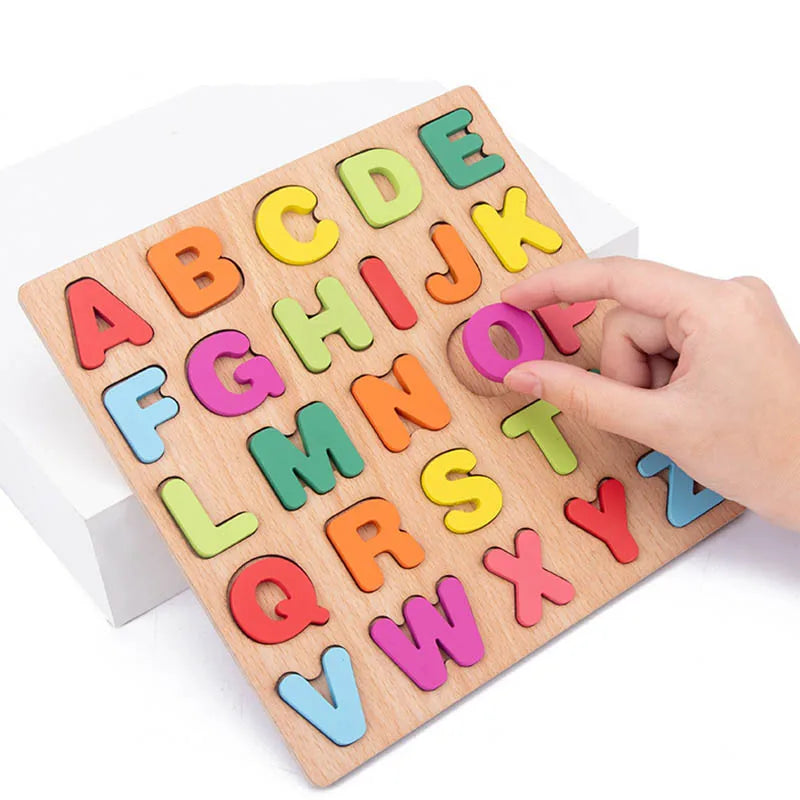 Montessori wooden puzzles for children aged 1, 2 and 3