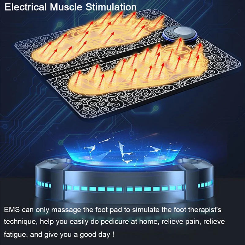 Portable Electric Muscle Stimulation Massage Mat Improve Blood Circulation Relief Pain Relax Feet - 🔥 Best Seller 🔥