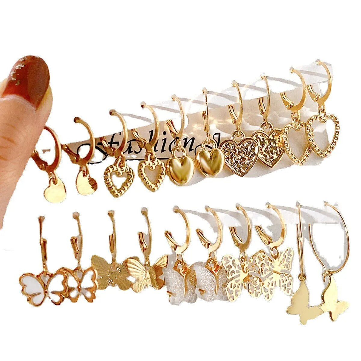 10 PCS of creative earrings with random models - Fashion 2025