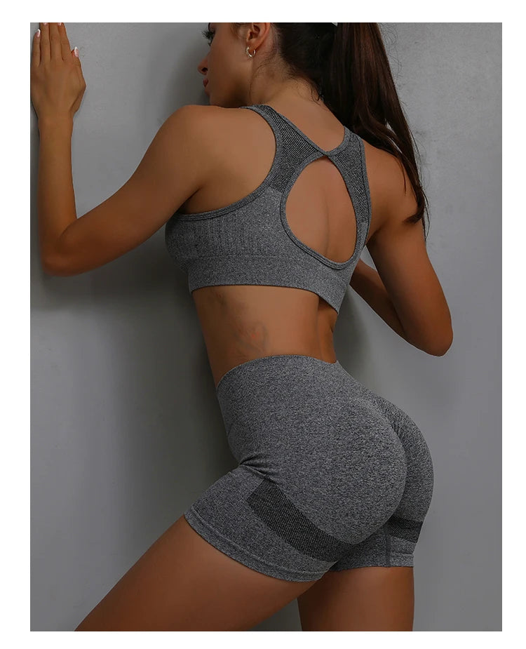 Women Yoga Shorts High Waist Butt Lifting Workout Fitness Tights Tummy Control Gym Running Stretched Pants Casual Sportswear