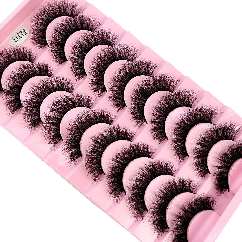 10 pairs of false eyelashes - Natural Effect