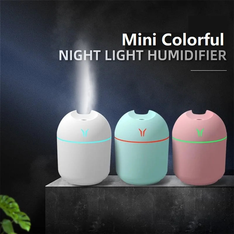 Air Humidifier Diffuser and Ultrasonic Freshener - USB 250 ML