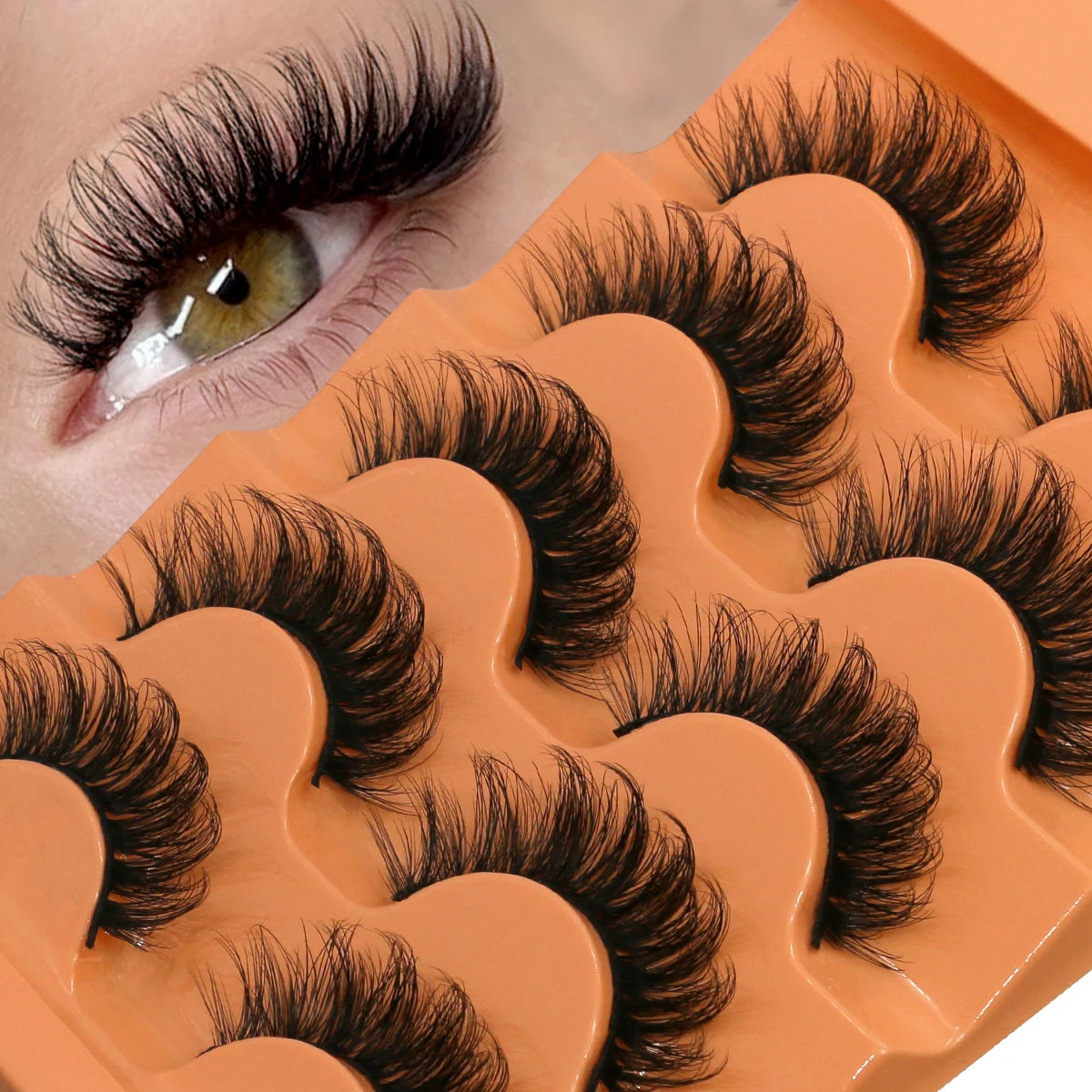 5 pairs of false eyelashes - Natural Effect