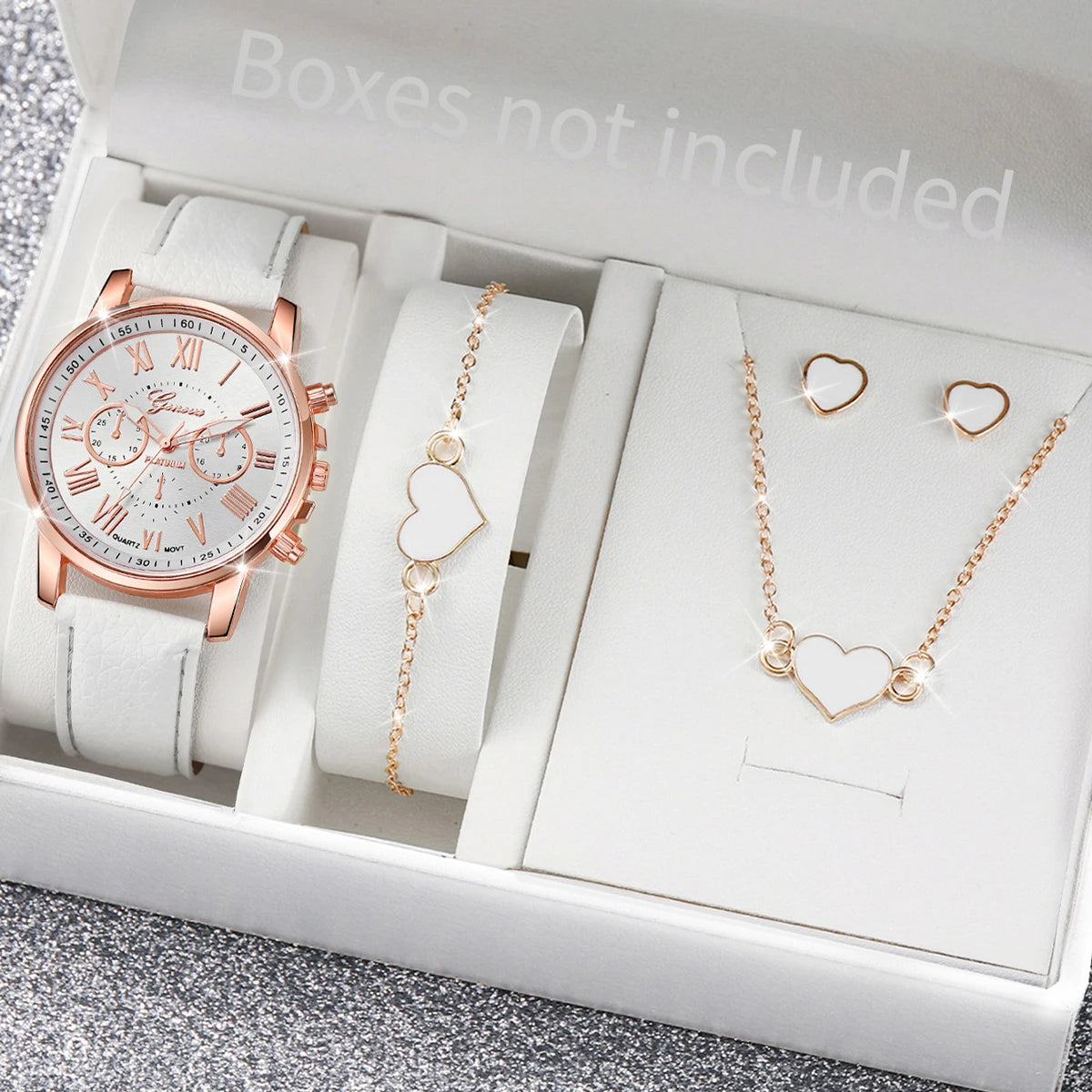 Kit with 5 or 6 pieces, with watch and bracelets for women - The best seller