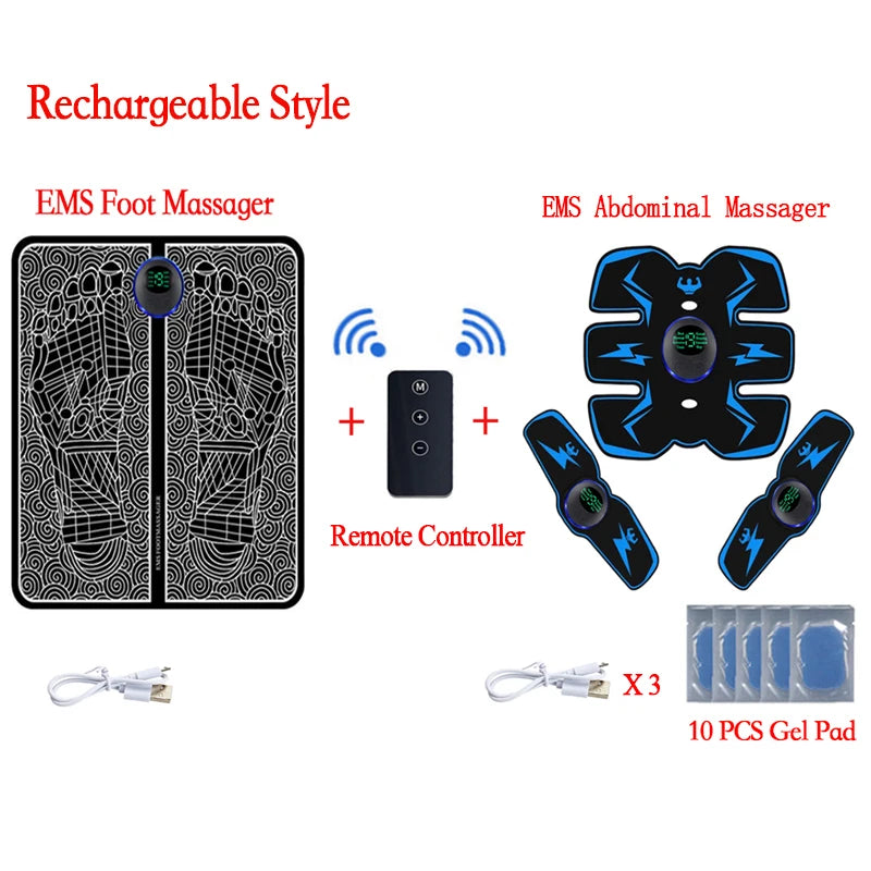 Portable Electric Muscle Stimulation Massage Mat Improve Blood Circulation Relief Pain Relax Feet - 🔥 Best Seller 🔥