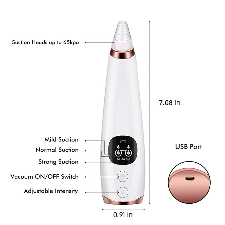 Electric Blackhead and Acne Remover – Black Spot Elimination, Deep Pore Cleansing, Skin Care Machine.