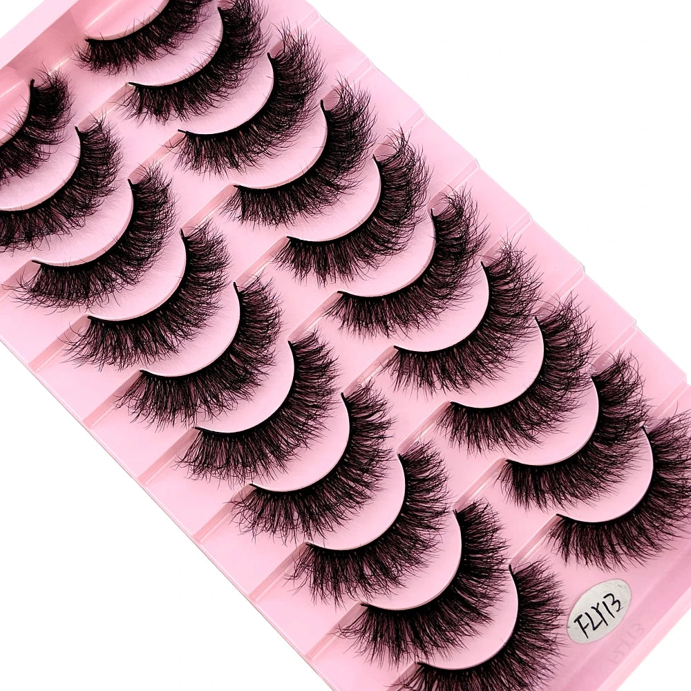 10 pairs of false eyelashes - Natural Effect