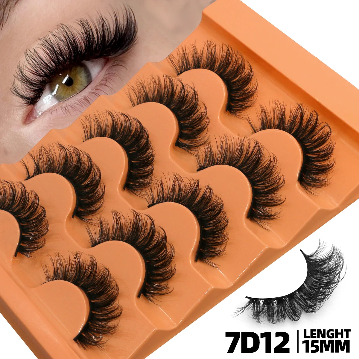 5 pairs of false eyelashes - Natural Effect