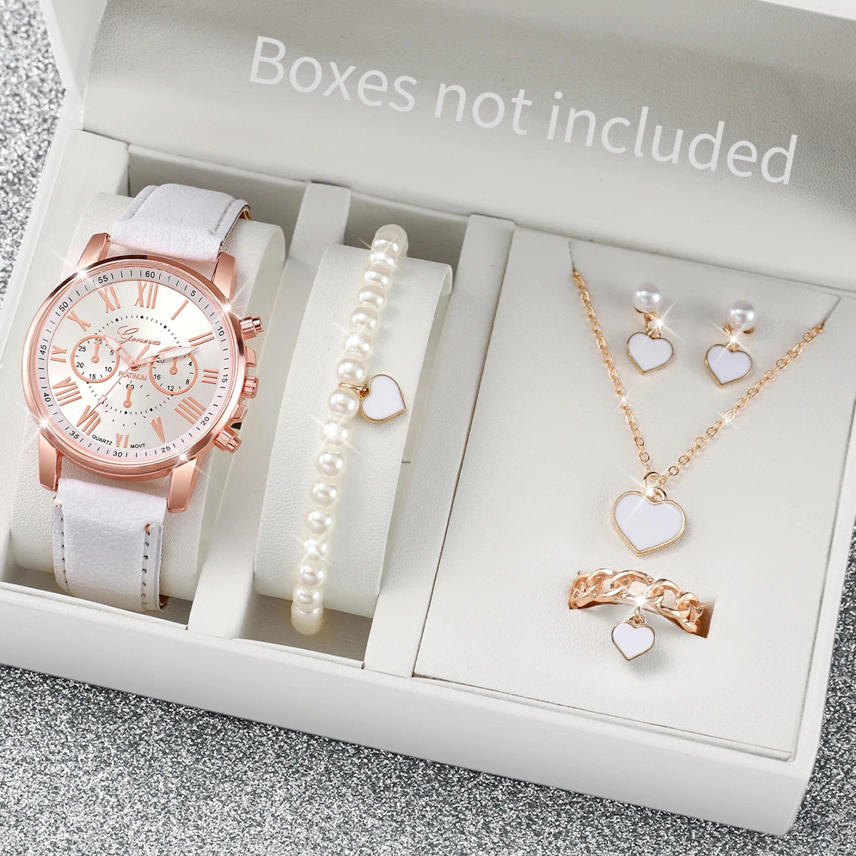 Kit with 5 or 6 pieces, with watch and bracelets for women - The best seller