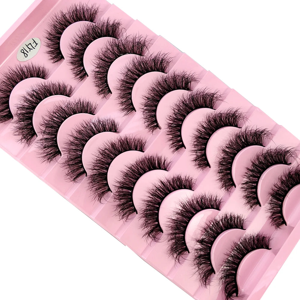 10 pairs of false eyelashes - Natural Effect