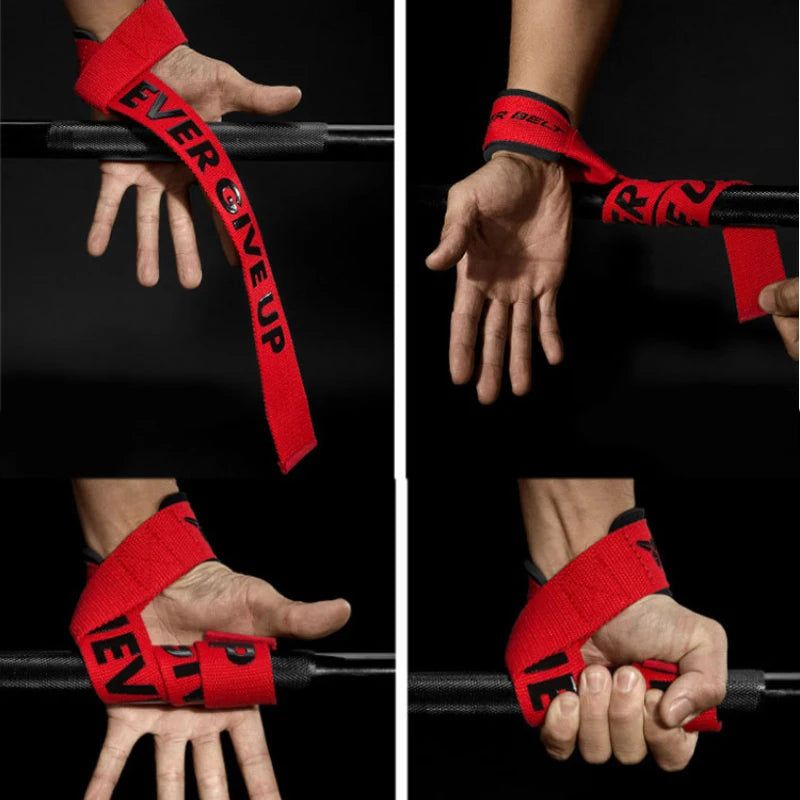 Gym Lifting Straps Fitness Gloves Anti-slip Hand Wraps Wrist Support For Weight Lifting Powerlifting Fitness Crossfit Barbells