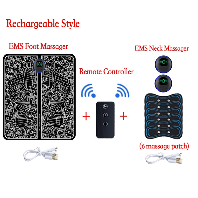 Portable Electric Muscle Stimulation Massage Mat Improve Blood Circulation Relief Pain Relax Feet - 🔥 Best Seller 🔥