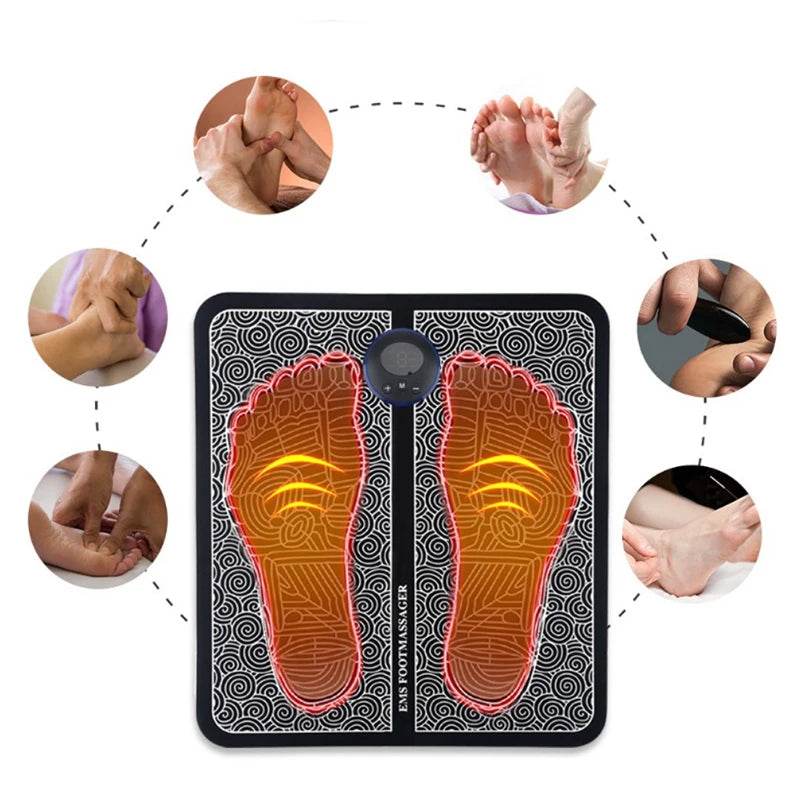 Portable Electric Muscle Stimulation Massage Mat Improve Blood Circulation Relief Pain Relax Feet - 🔥 Best Seller 🔥