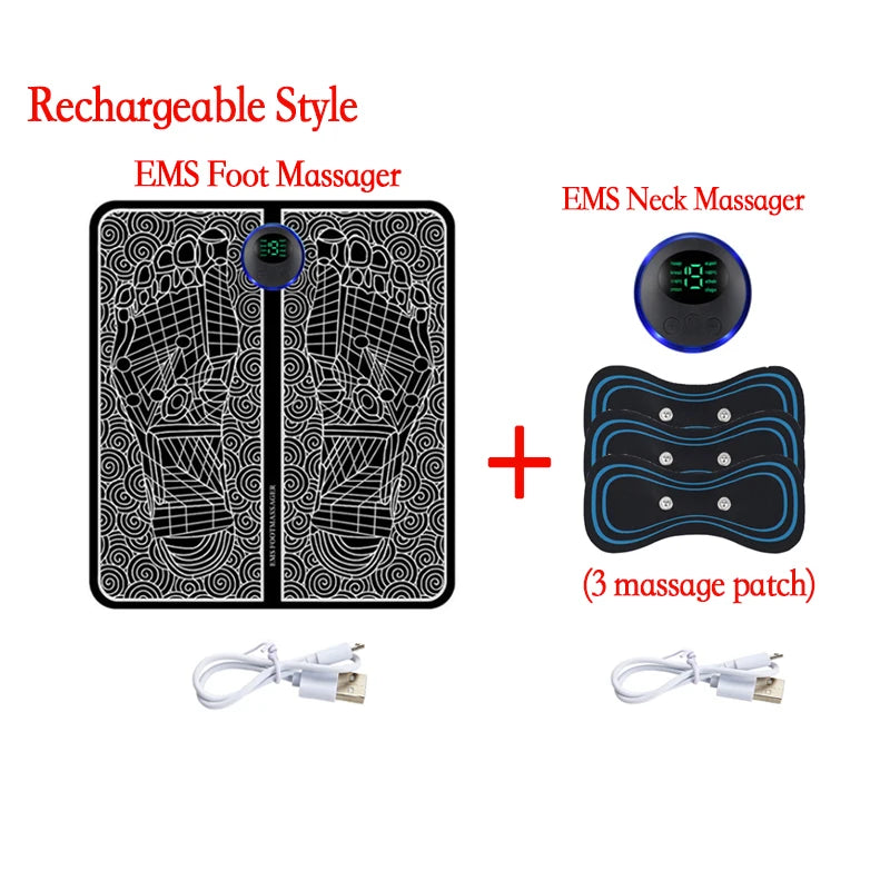 Portable Electric Muscle Stimulation Massage Mat Improve Blood Circulation Relief Pain Relax Feet - 🔥 Best Seller 🔥