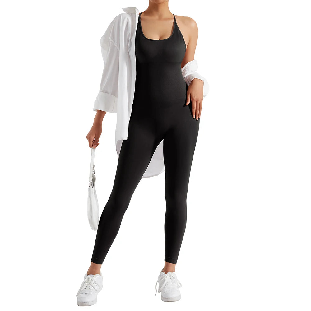 Women's gym workout jumpsuit, ideal for gym and yoga