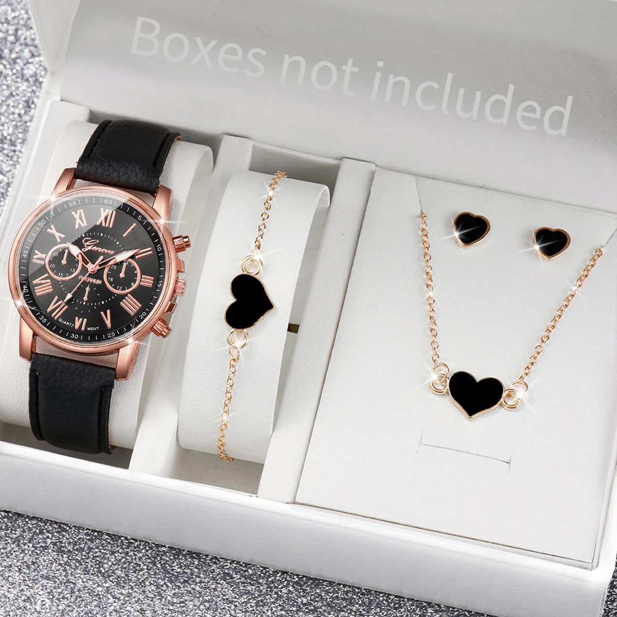 Kit with 5 or 6 pieces, with watch and bracelets for women - The best seller