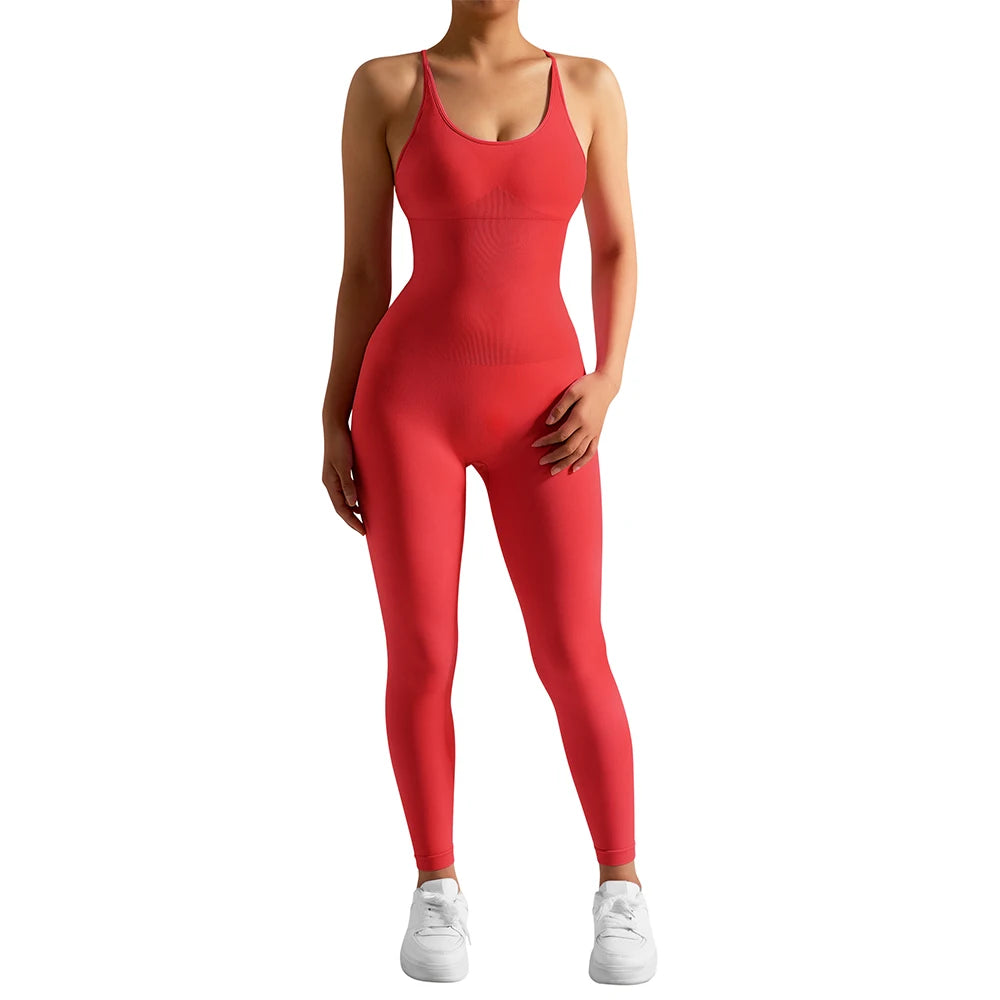 Women's gym workout jumpsuit, ideal for gym and yoga