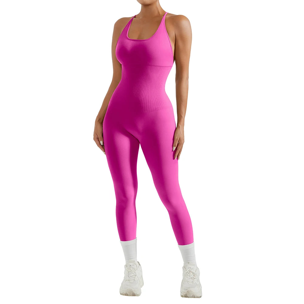 Women's gym workout jumpsuit, ideal for gym and yoga