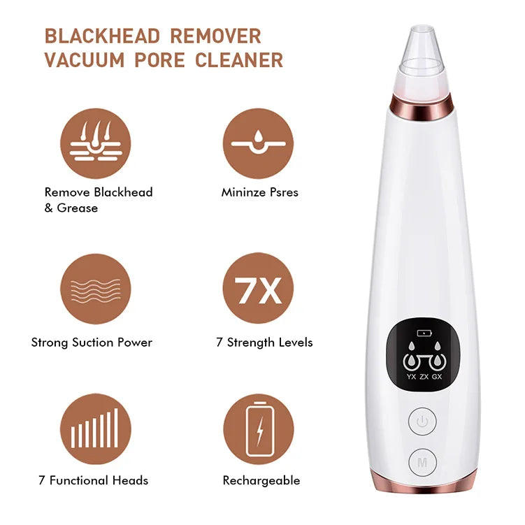 Electric Blackhead and Acne Remover – Black Spot Elimination, Deep Pore Cleansing, Skin Care Machine.