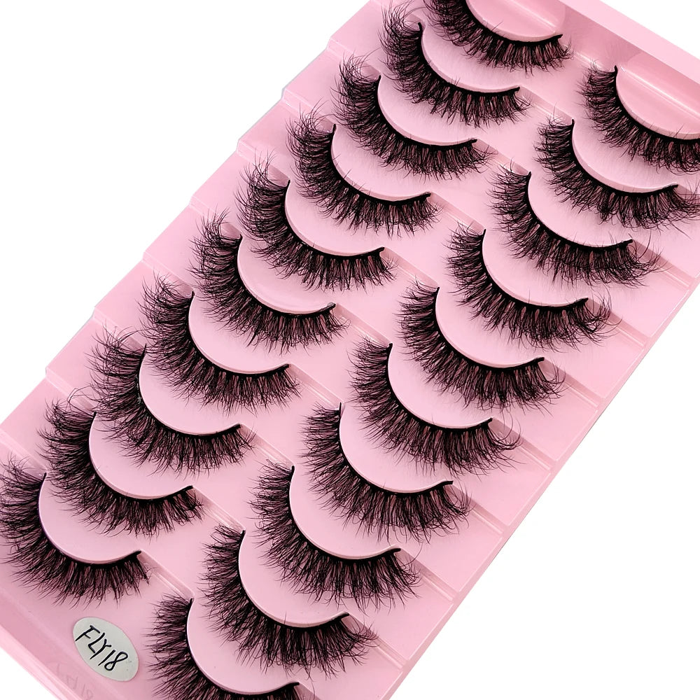 10 pairs of false eyelashes - Natural Effect