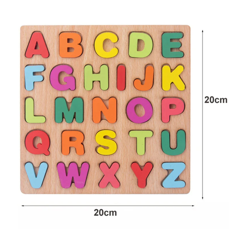 Montessori wooden puzzles for children aged 1, 2 and 3