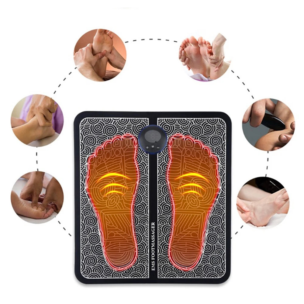 Portable Electric Muscle Stimulation Massage Mat Improve Blood Circulation Relief Pain Relax Feet - 🔥 Best Seller 🔥