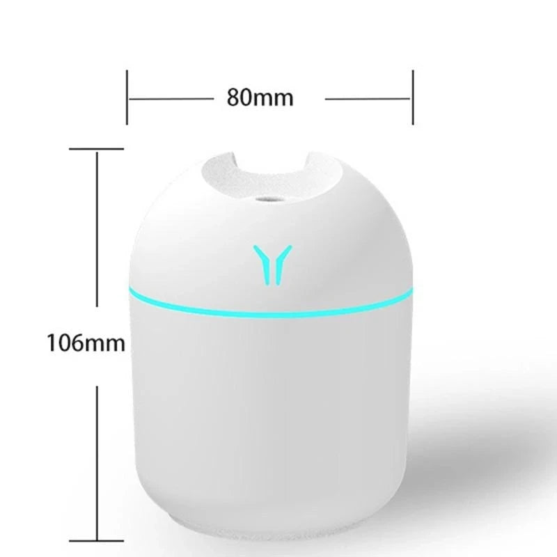 Air Humidifier Diffuser and Ultrasonic Freshener - USB 250 ML