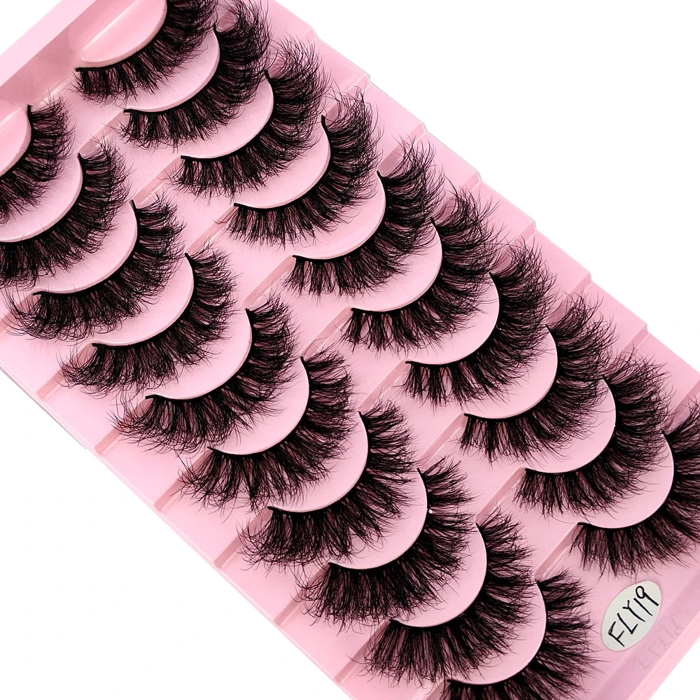 10 pairs of false eyelashes - Natural Effect