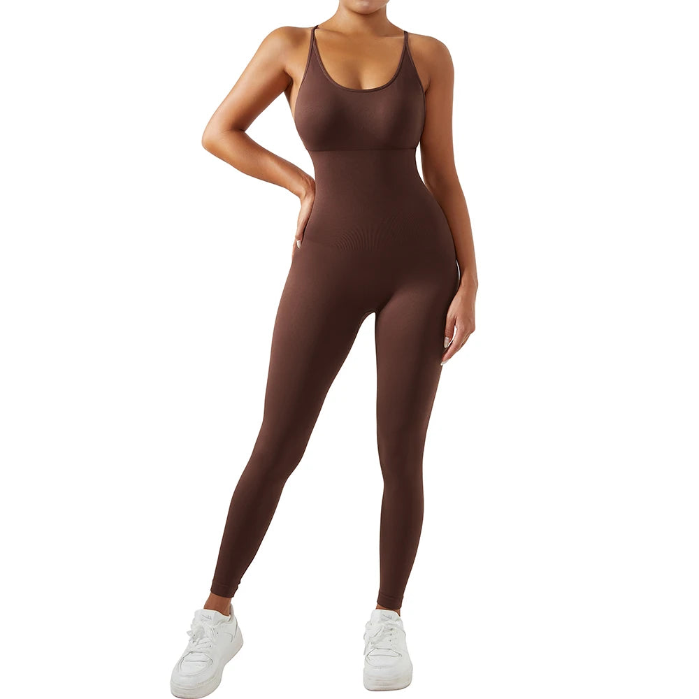 Women's gym workout jumpsuit, ideal for gym and yoga