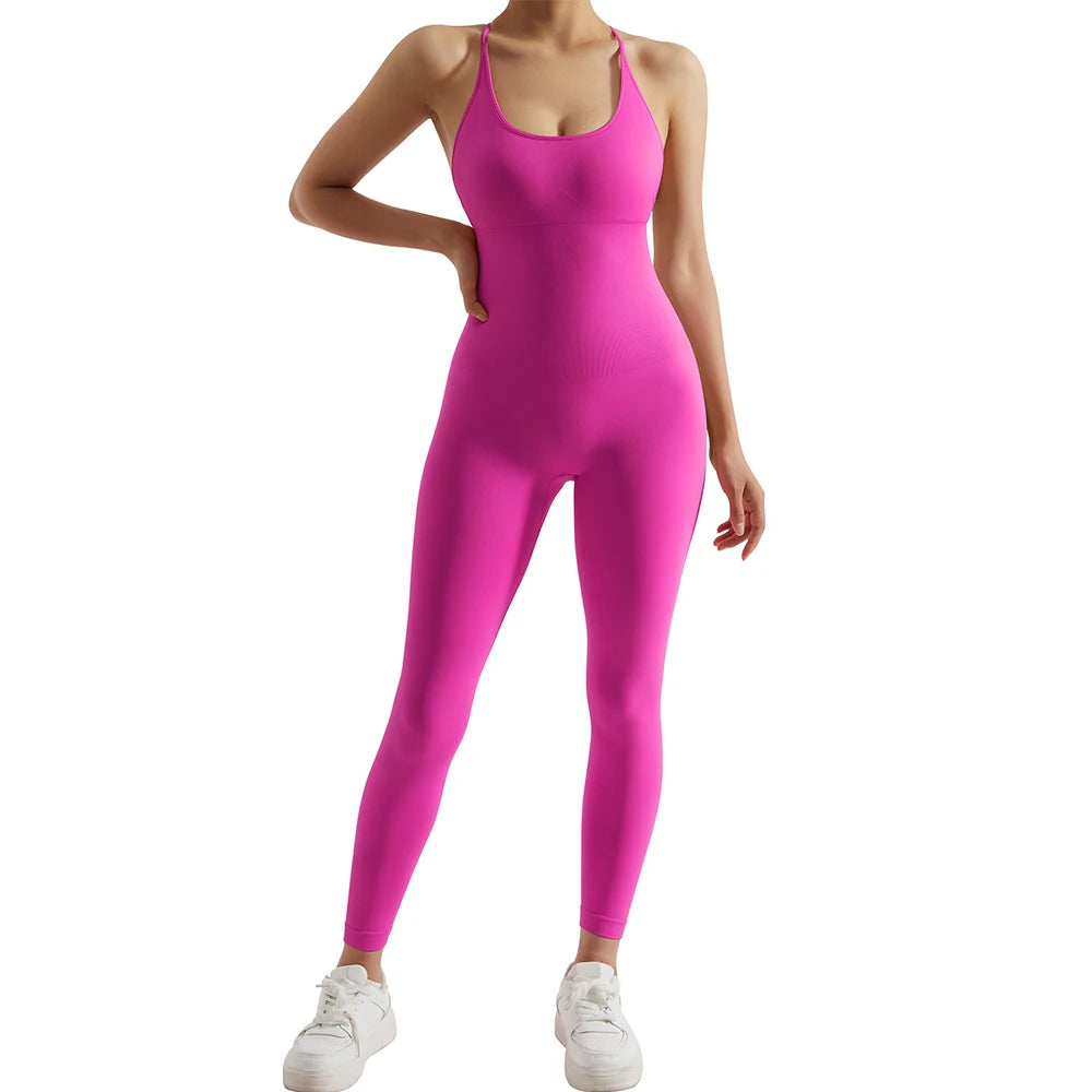 Women's gym workout jumpsuit, ideal for gym and yoga