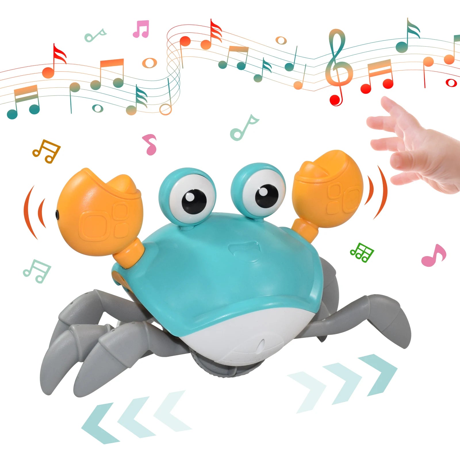 Kids Induction Escape Crab Octopus Crawling Toy Baby Electronic Pets Musical Toys Toddler Moving Avoid Obstacles Toy Party Gifts