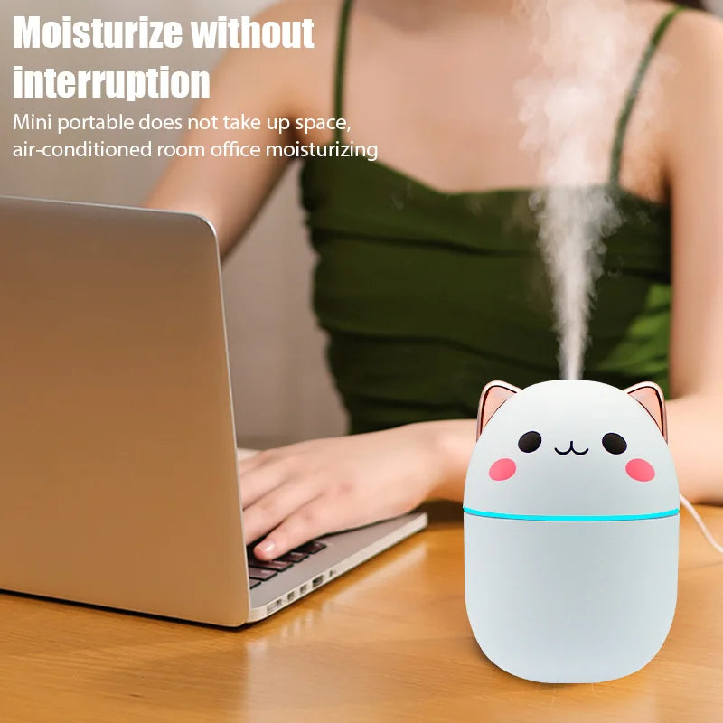 Mini Cute Air Humidifier Essential Oil Humidificadores Home Bedroom Aroma Diffuser Purifier perfume Cool Mist Maker umidificador