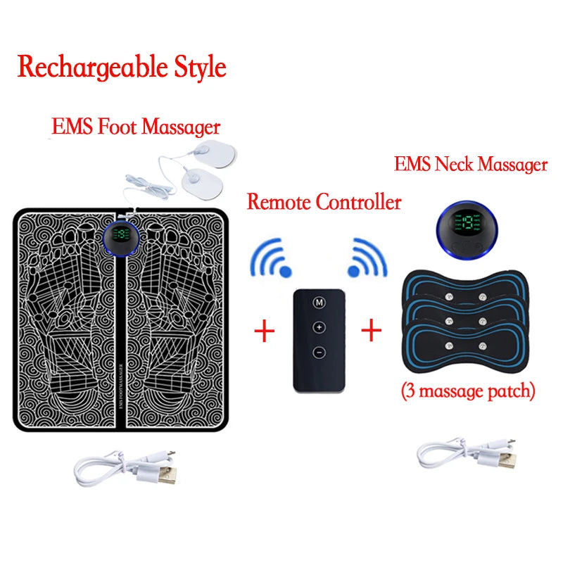 Portable Electric Muscle Stimulation Massage Mat Improve Blood Circulation Relief Pain Relax Feet - 🔥 Best Seller 🔥