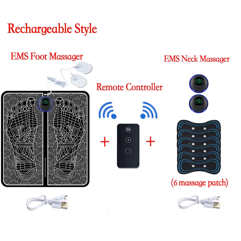 Portable Electric Muscle Stimulation Massage Mat Improve Blood Circulation Relief Pain Relax Feet - 🔥 Best Seller 🔥