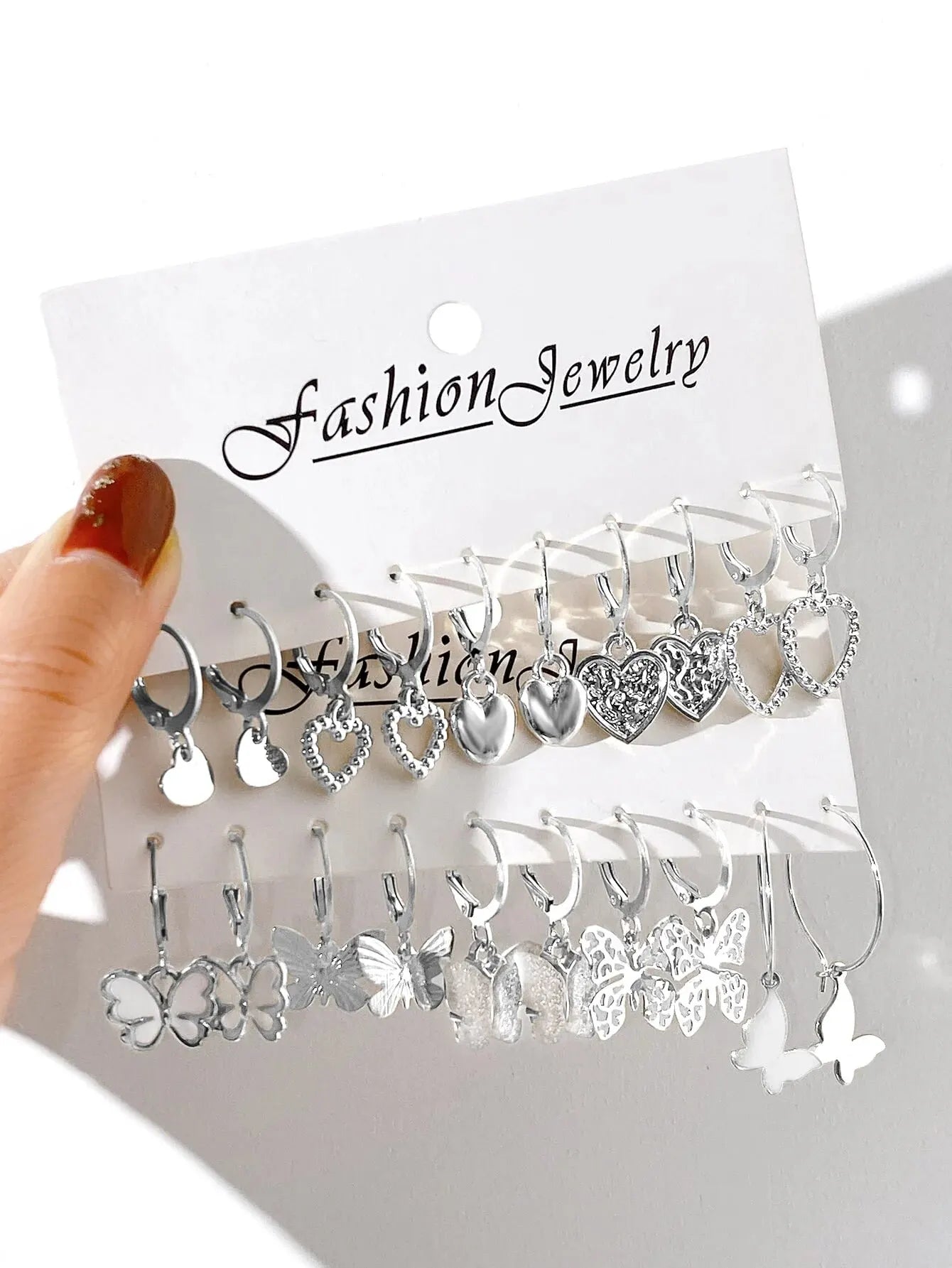 10 PCS of creative earrings with random models - Fashion 2025