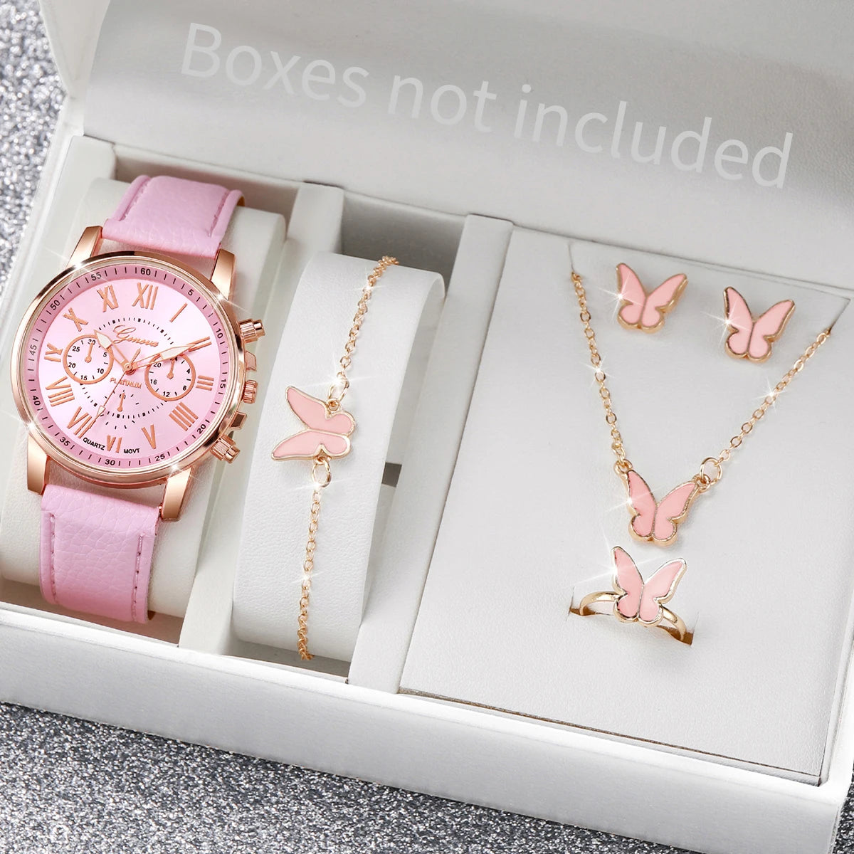 Kit with 5 or 6 pieces, with watch and bracelets for women - The best seller