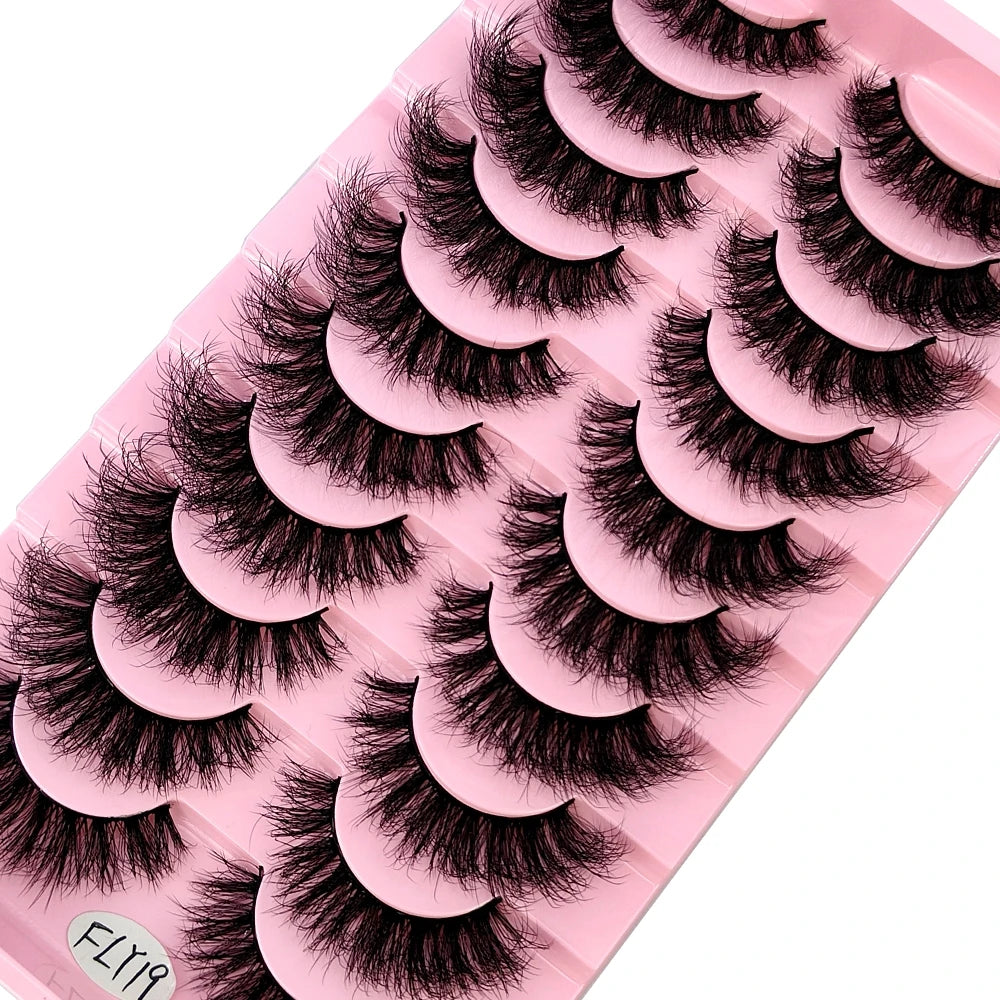 10 pairs of false eyelashes - Natural Effect