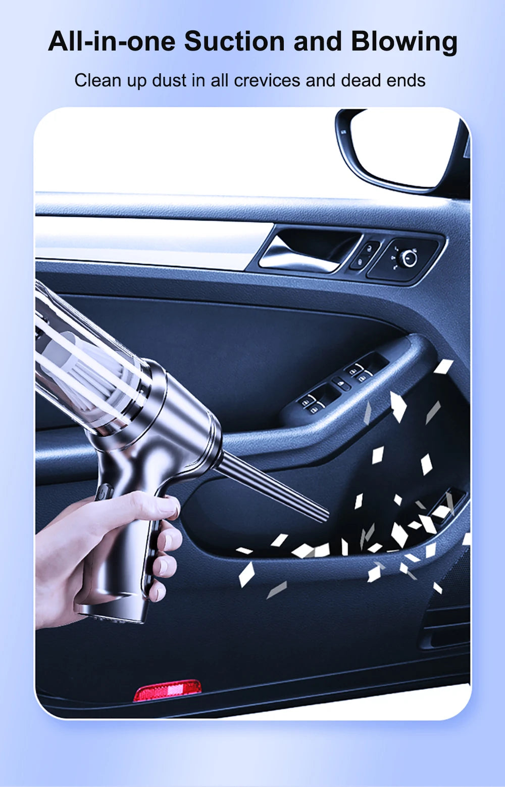 Wireless Multi-Purpose Vacuum Cleaner: Power and Convenience for Your Car and Home!