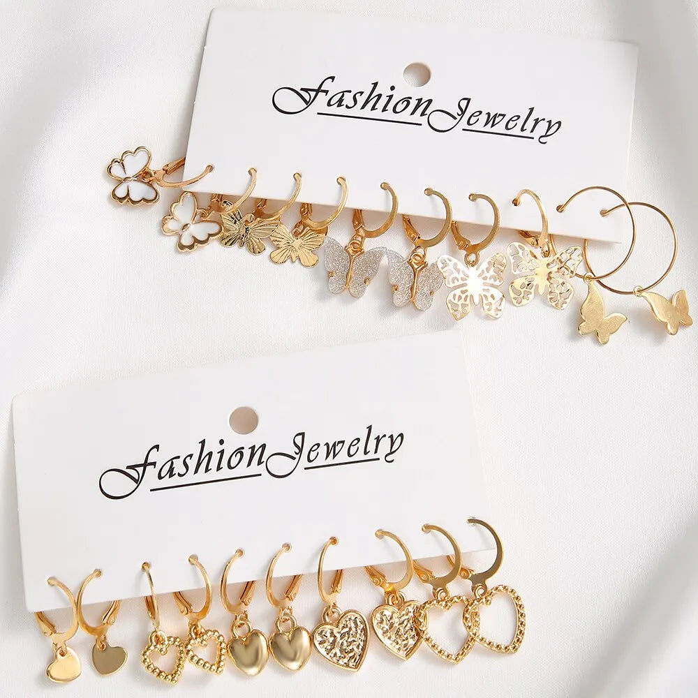 10 PCS of creative earrings with random models - Fashion 2025