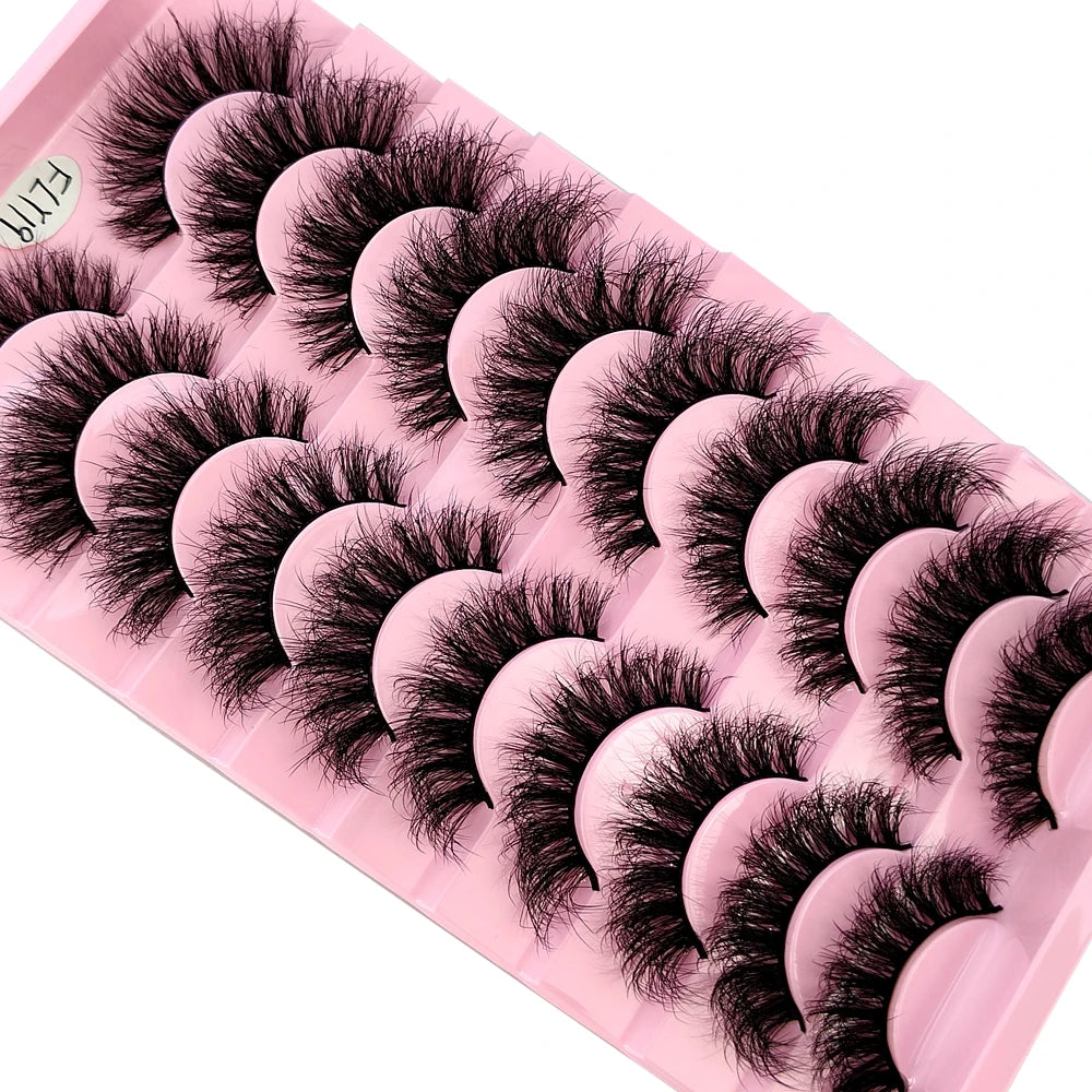 10 pairs of false eyelashes - Natural Effect