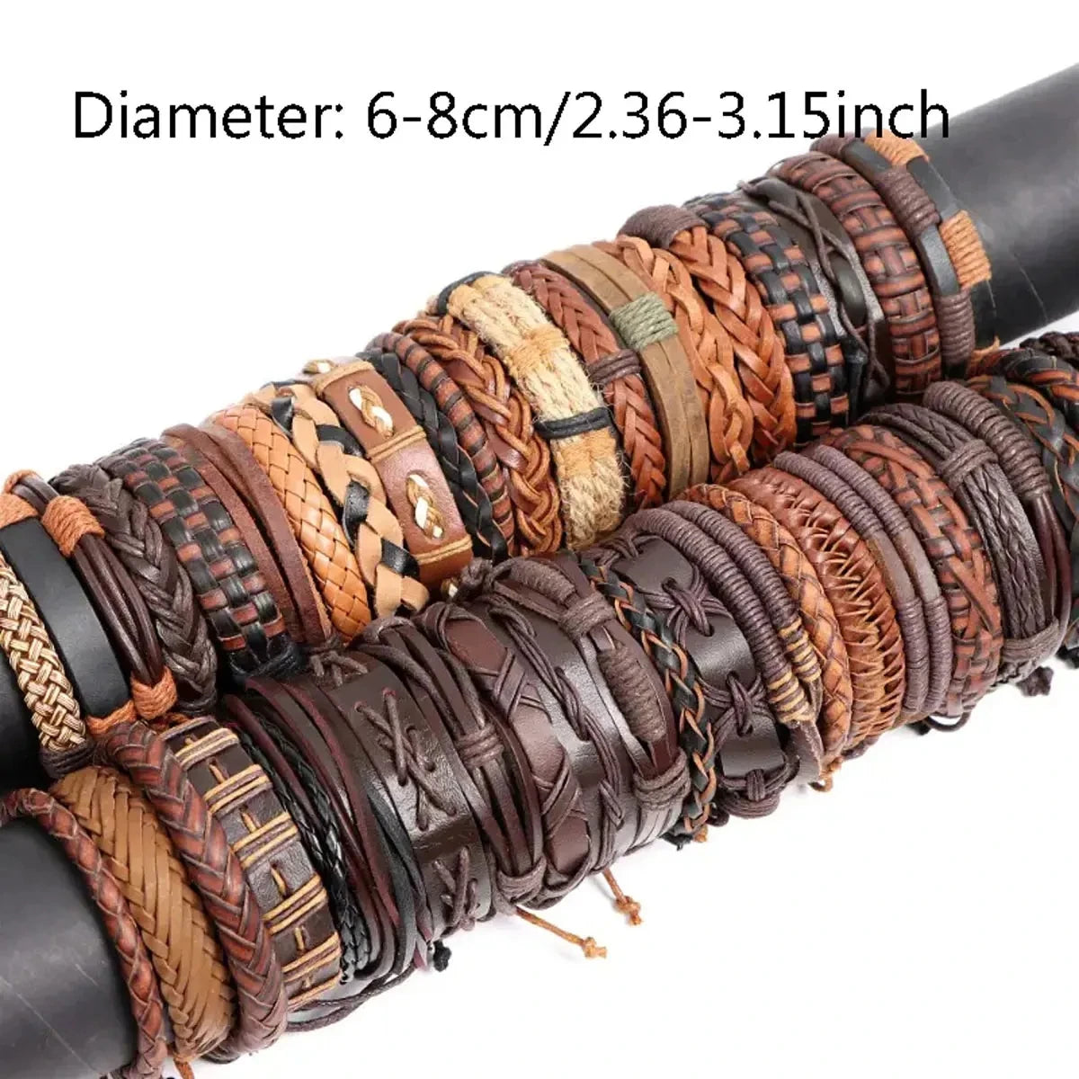 10PCS Random Style Men's Women's Webbing, Leather Bracelet Classical